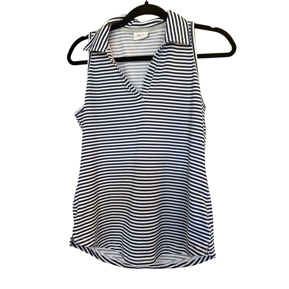 Jofit Sleeveless Striped Womens‎ Polo, size S
